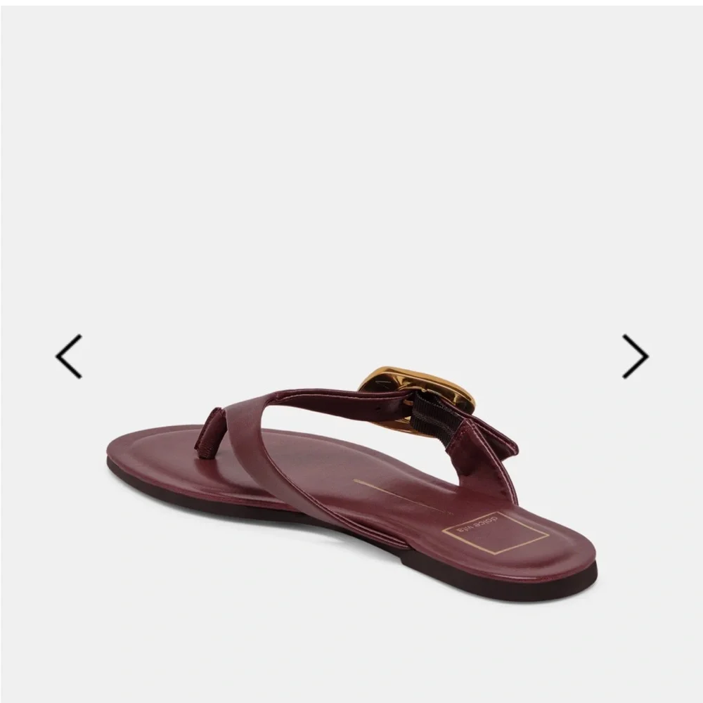 Dolce Vita Rossa Sandals Burgundy Leather - Picture 5 of 9